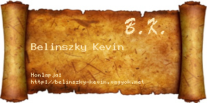 Belinszky Kevin névjegykártya