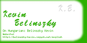 kevin belinszky business card